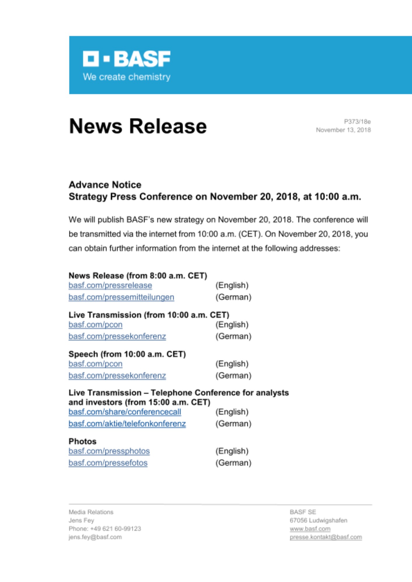 News Release News Release